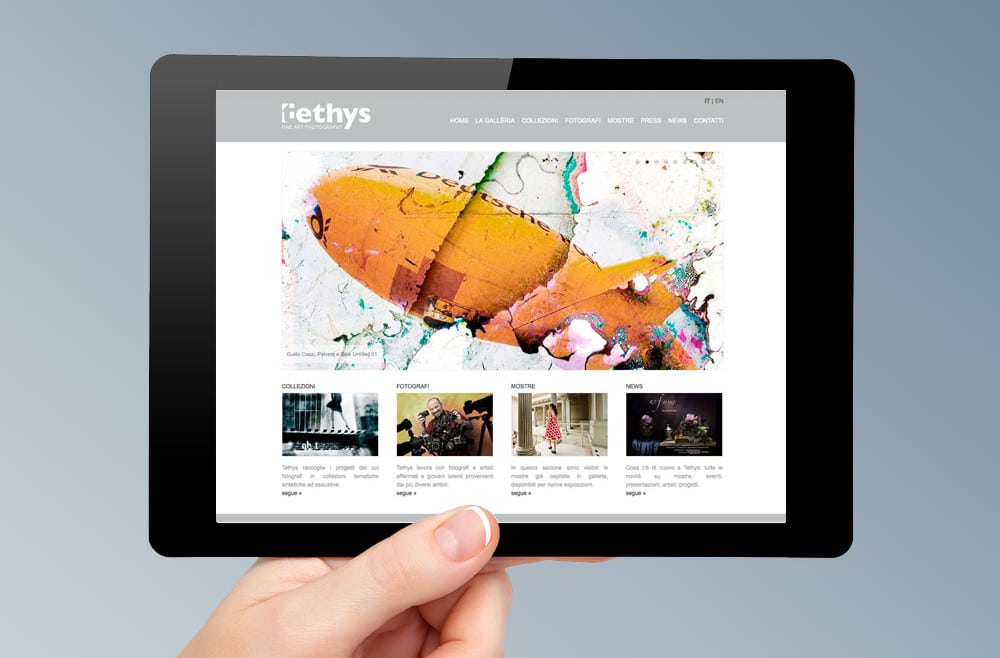 Realizzazione sito web TETHYS GALLERY